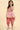 Red Cotton Fabric Fancy Printed Readymade Kids Kurti With Dhoti Style Bottom