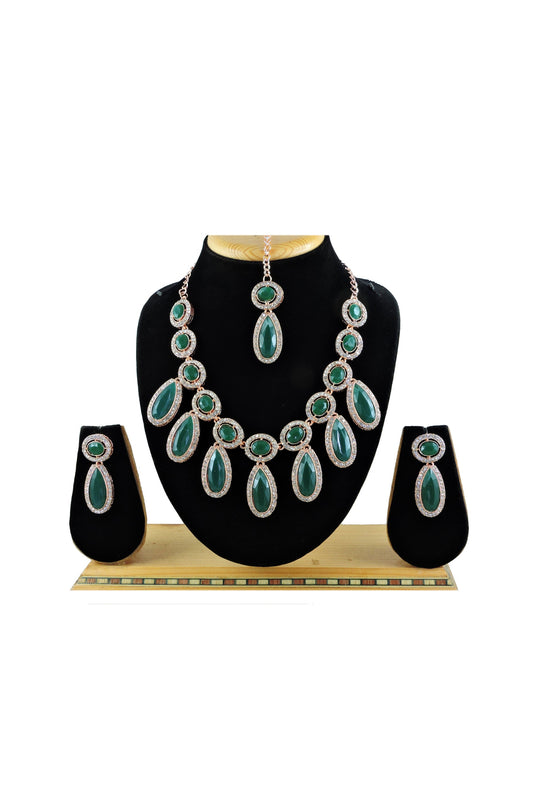 Stone Necklace Set With Earrings