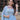 Georgette Fabric Luminous Readymade Gown With Dupatta In Sky Blue Color