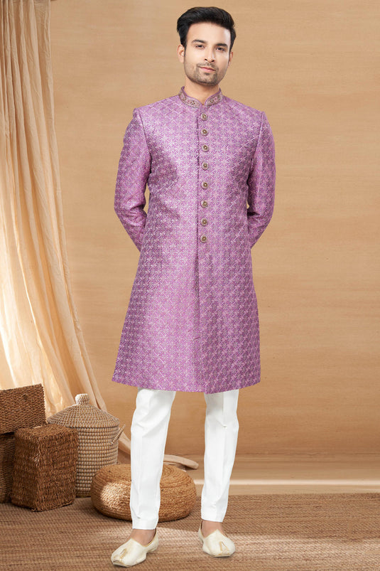 Stunning Fancy Fabric Readymade Indo Western For Men