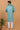 Art Silk Cyan Color Readymade Kurta Pyjama For Men