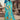 Attractive Georgette Floral Printed Saree in Cyan Color