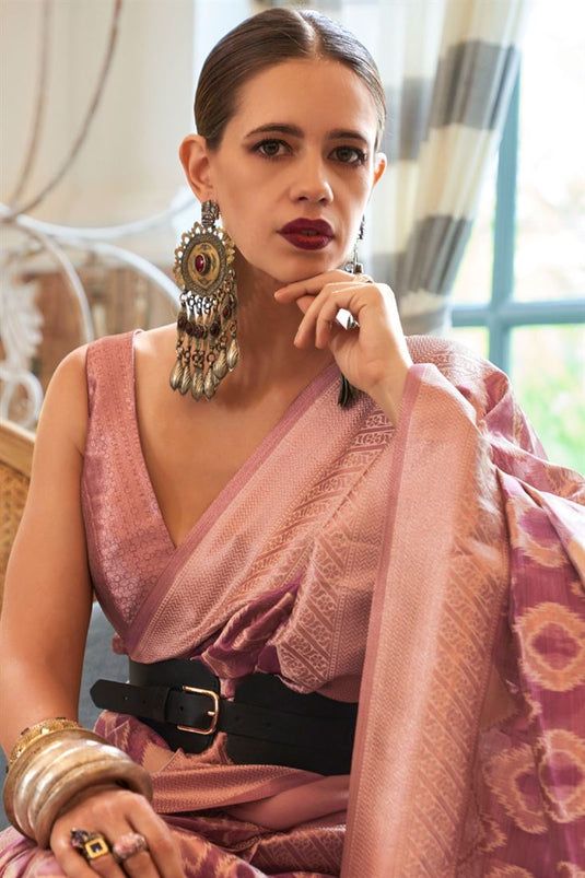 Kalki Koechlin Tissue Fabric Embellished Handloom Weaving Multi Color Saree