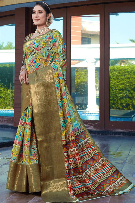 Winsome Art Silk Fabric Multi Color Festive Look Saree
