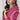 Engaging Rani Color Organza And Net Fabric Saree With Embroidered Work