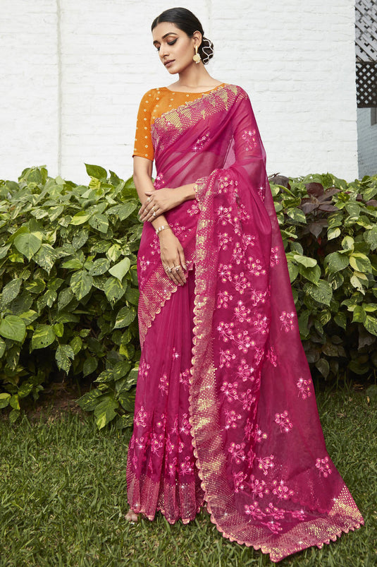 Buy Grey Georgette Stone Work Sarees Online for Women in USA