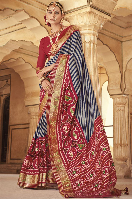 Multi Color Patola Silk Vivacious Printed Saree