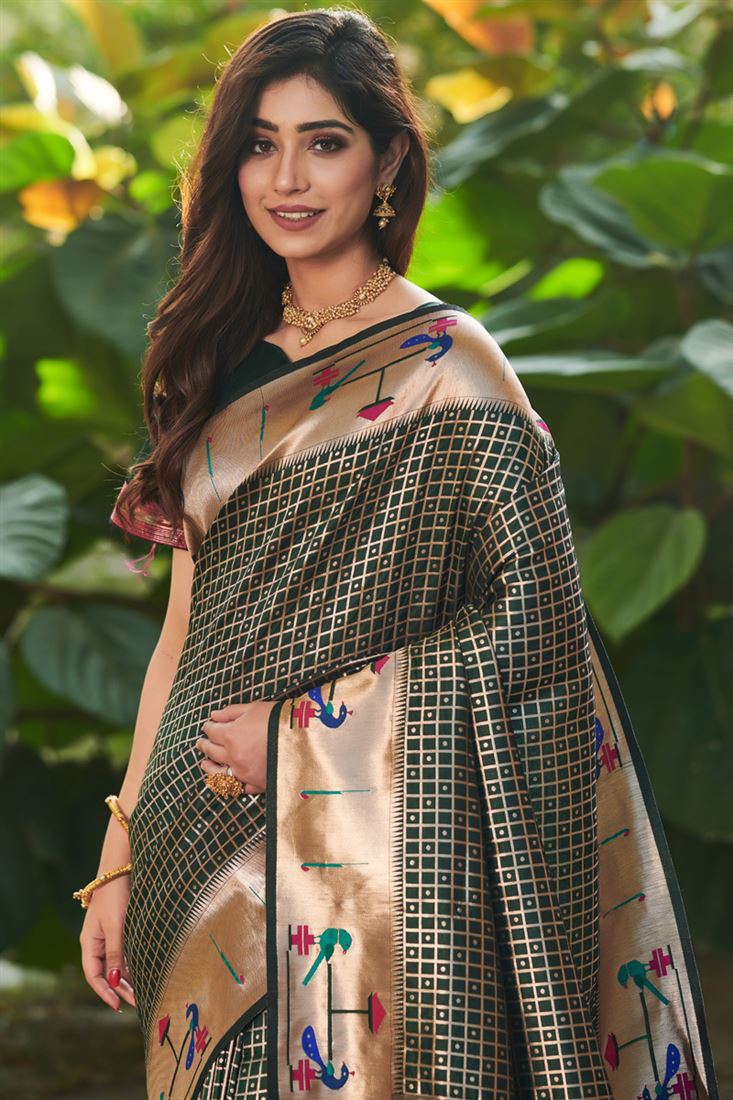 Paithani Kalam hand painted Silk Saree | Sakhi Fashions – sakhifashions