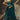 Teal Color Gerogette Designer Gown With Dupatta