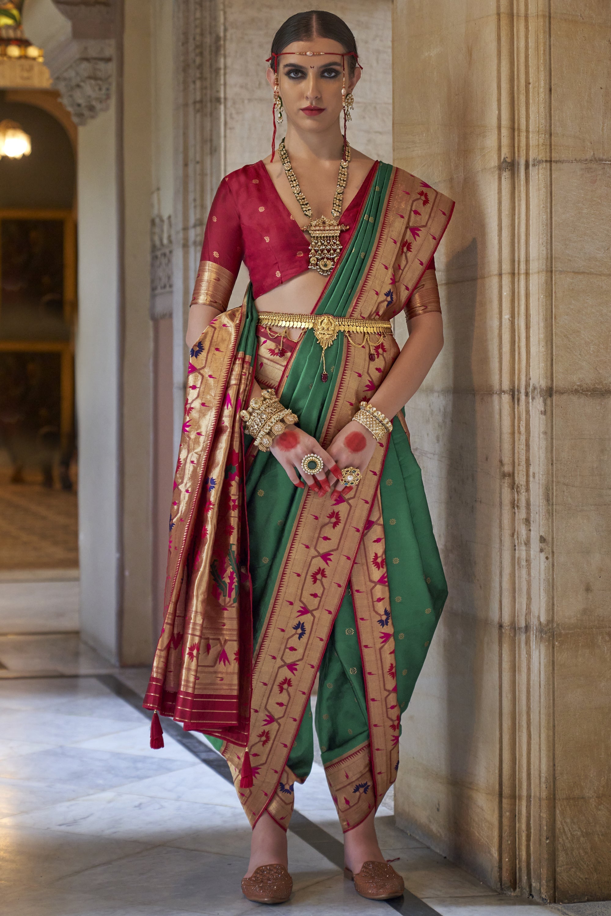Kasta Saree Shahi Mastani Saree Nauvari Saree Ready To Wear