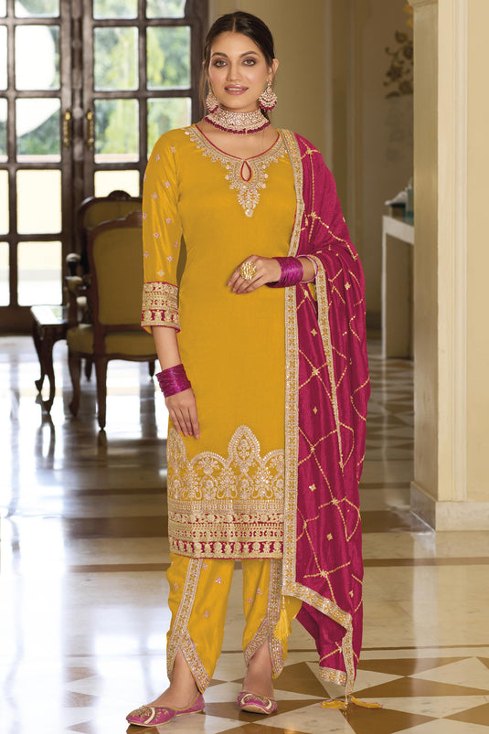 Designer Women Custom Made Punjabi Patiala Suit Salwar Kameez Dupatta Yellow  White Patiala Shalwar Made to Measur Suit for Womens - Etsy