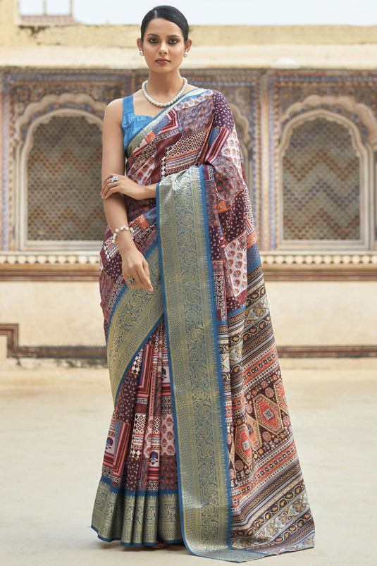 Multi Color Sangeet Wear Viscose Fabric Charismatic Saree