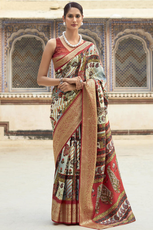 Multi Color Viscose Fabric Sangeet Wear Luminous Saree