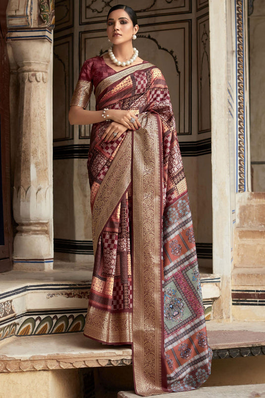 Viscose Fabric Sangeet Wear Wondrous Saree In Multi Color