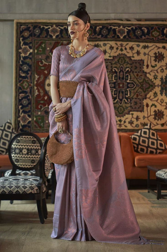 Art Silk Fabric Function Wear Classic Saree In Pink Color