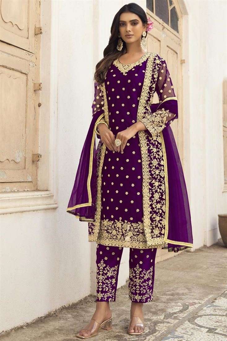 Light Purple Colour Ghunghat New Latest Designer Ethnic Wear Salwar Suit  Collection 2555 - The Ethnic World