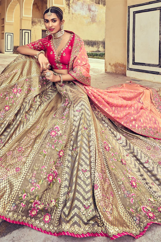 Designer A Line Multi Color Lehenga Choli For Wedding
