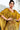 Mustard Color Printed Gajji Silk Readymade Kaftan With Bottom