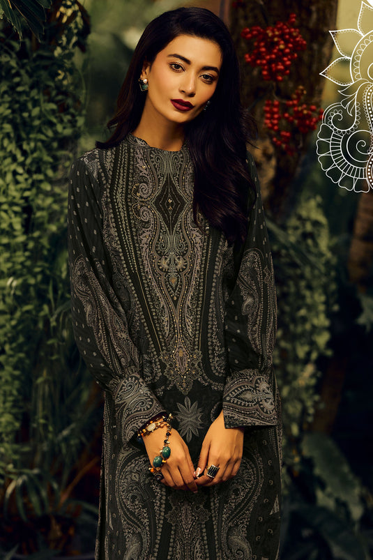 Ethnic Art Silk Black Palazzo Salwar Suit