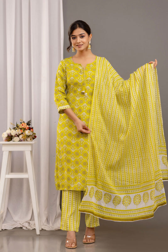 Gorgeous Printed Work Rayon Readymade Salwar Suit In Sea Green Color