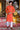 Cotton Fabric Enthralling Orange Color Function Wear Kurta