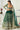 Dark Green Color Net Fabric Embroidery Work Reception Wear Lehenga
