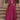 Rani Color Embroidered Readymade Long Anarkali Style Gown With Dupatta
