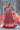 Stylish Printed Georgette Red Color Readymade Gown With Dupatta For Function