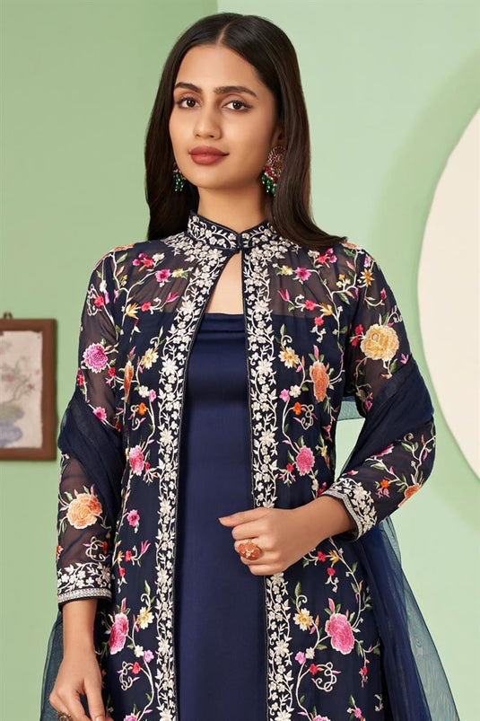 Wine Colour Heavy Embroidered Jacket Style Salwar Suit – FashionandStylish  | Salwar kameez designs, Bollywood outfits, Sharara suit