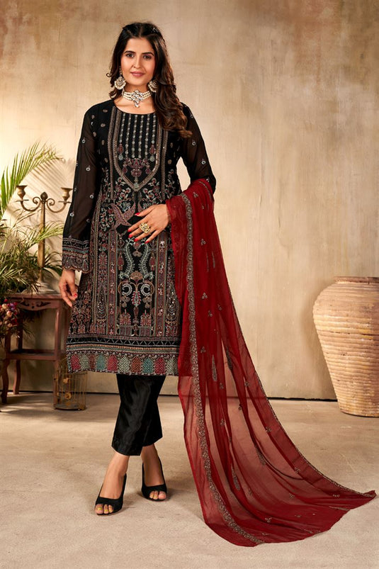 Komal Vora Alluring Georgette Black Color Function Style Salwar Suit