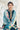 Daily Wear Teal Color Rayon Fabric Embellished Readymade Embroidered Kurti Pant With Dupatta