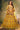 Mustard Color Organza Fabric Digital Print Floral Pleated Fancy Lehenga Choli