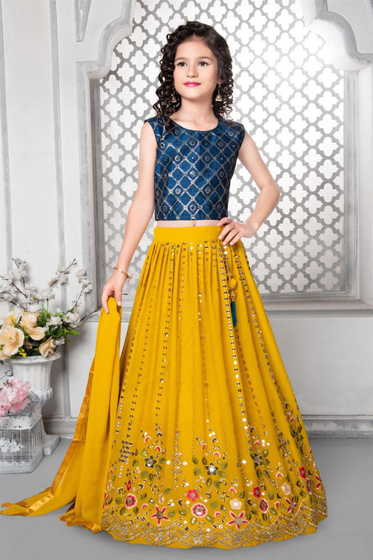 Designer Party Wear Kids Embroidered Lehenga, Size: 20-36 at Rs 3290/piece  in New Delhi