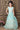 Embroidered Sangeet Wear Readymade Kids Lehenga Choli In Cyan Net Fabric