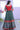 Art Silk Ceremonial Floor Length Multi Color Gown