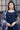Navy Blue Color Georgette Admirable Readymade Gown With Dupatta