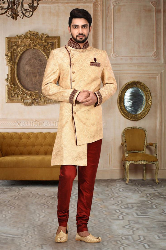 Function Wear Readymade Glamorous Indo Western For Men In Fancy Fabric