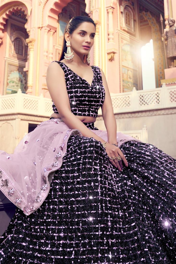 Firvona Embellished Semi Stitched Lehenga & Crop Top - Buy Firvona  Embellished Semi Stitched Lehenga & Crop Top Online at Best Prices in India  | Flipkart.com