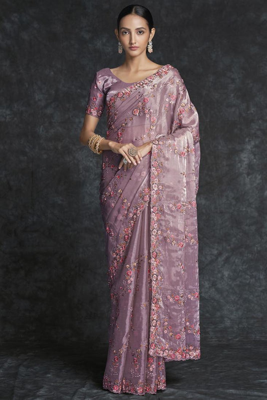 Traditional Pink Saree For Wedding