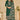 Art Silk Fabric Embroidered Festive Wear Straight Cut Salwar Kameez In Dark Green Color