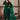 Festive Wear Dark Green Color Net Fabric Classy Embroidered Straight Cut Dress
